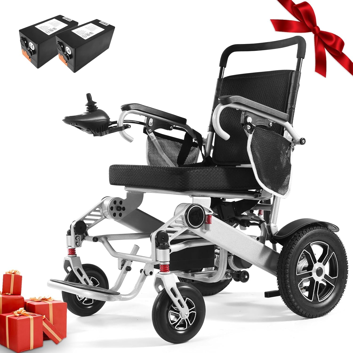 30+ Miles Long Travel Range, Electric Wheelchair for Adults Intelligent Power Wheelchairs Lightweight Foldable All Terrain Motorized Wheelchair for Seniors Compact Portable Airline Approved