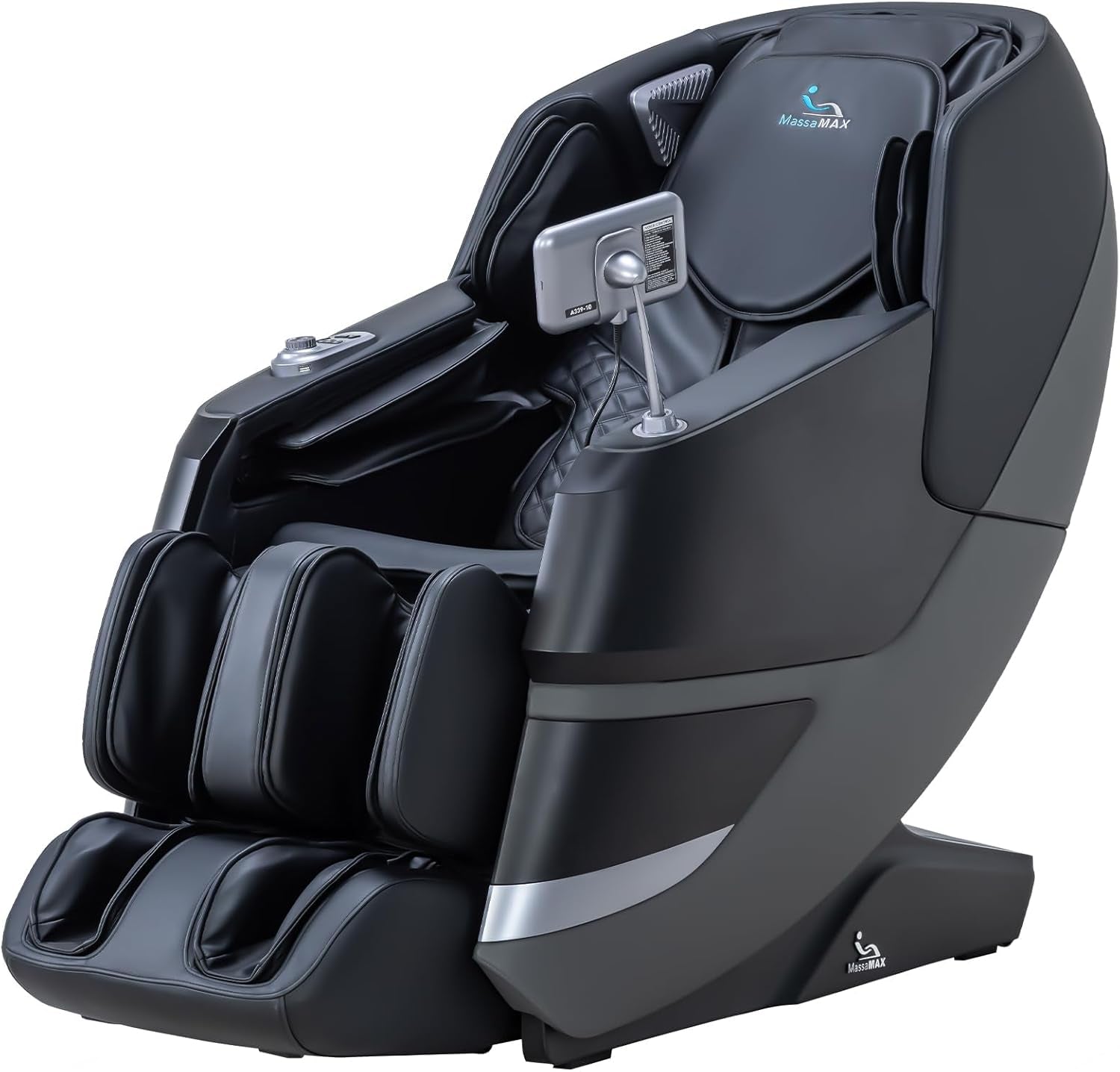 MT339 4D Massage Chair, Full Body Shiatsu Recliner with Electric Extendable Footrest, Zero Gravity, SL Track, Deep Yoga Stretch, Foot Rollers, and Heating (Deep Black)